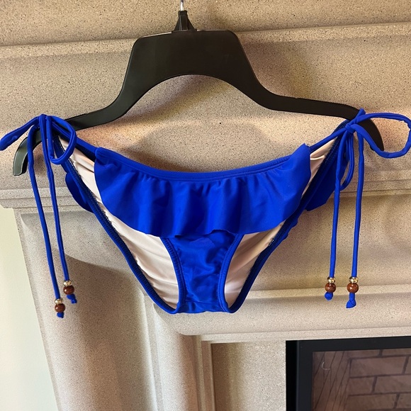 Shoshanna Ruffle String Bikini Bottom, Small - Picture 1 of 9